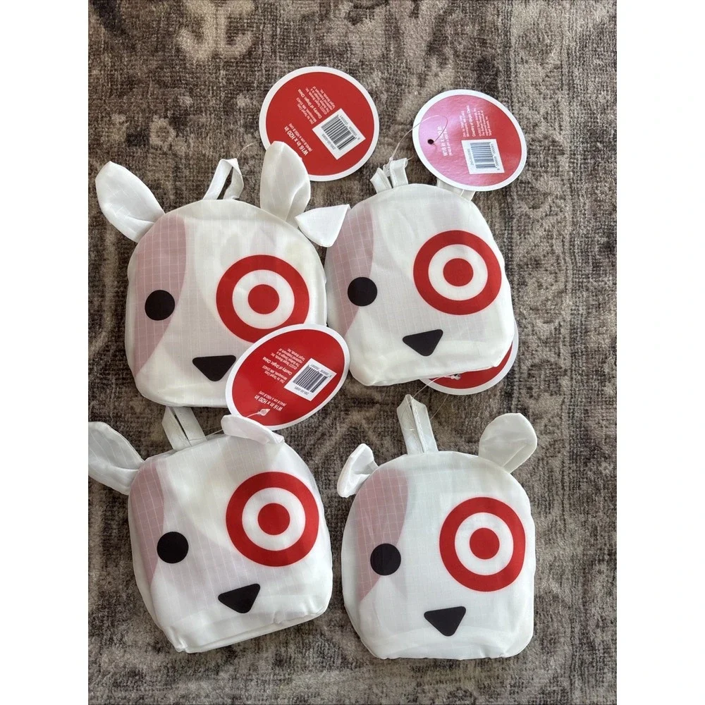 Target Bullseye Dog Reusable Bag - New / Tags - Lot of 4 Bags